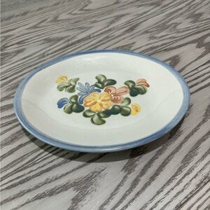 Vintage Louisville Stoneware Floral Oblong Serving Platter